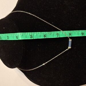 Lia Sophia blue barrel with crystals necklace